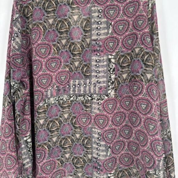 Apt 9 Floral Blouse Embroidered V Neck Long Sleeve Paisley Sheer Boho Size 2X - Picture 10 of 12